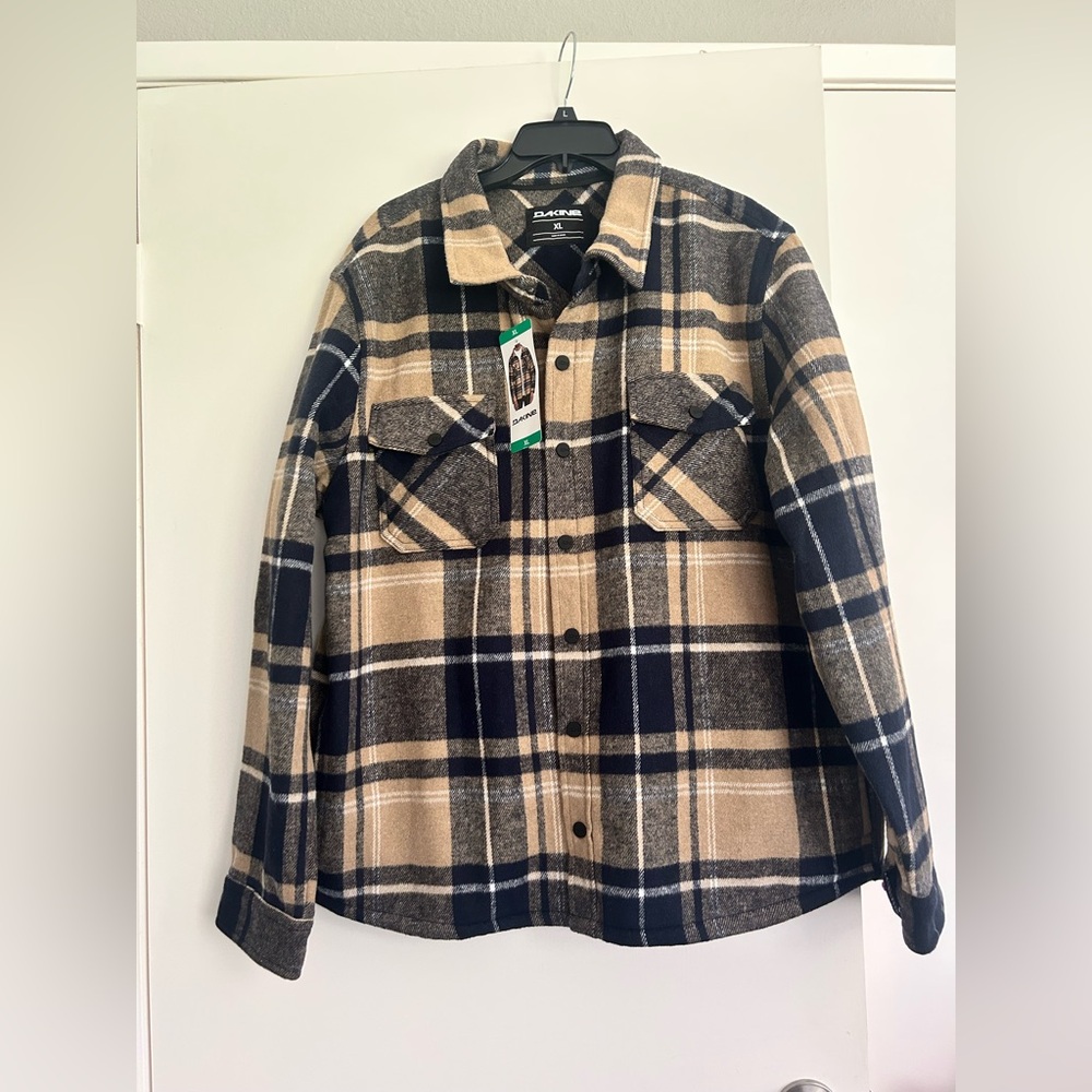 NWT Dakine Men's Plaid Shirt Jacket size XL